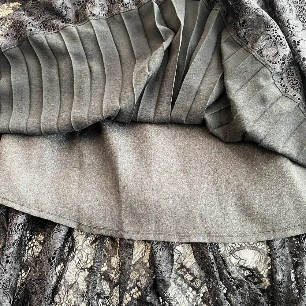 Hepburn elegante longo tweed vestidos femininos outono cinto de cristal plissado chiffon rendas festa vestidos luxo robe ocasião formal