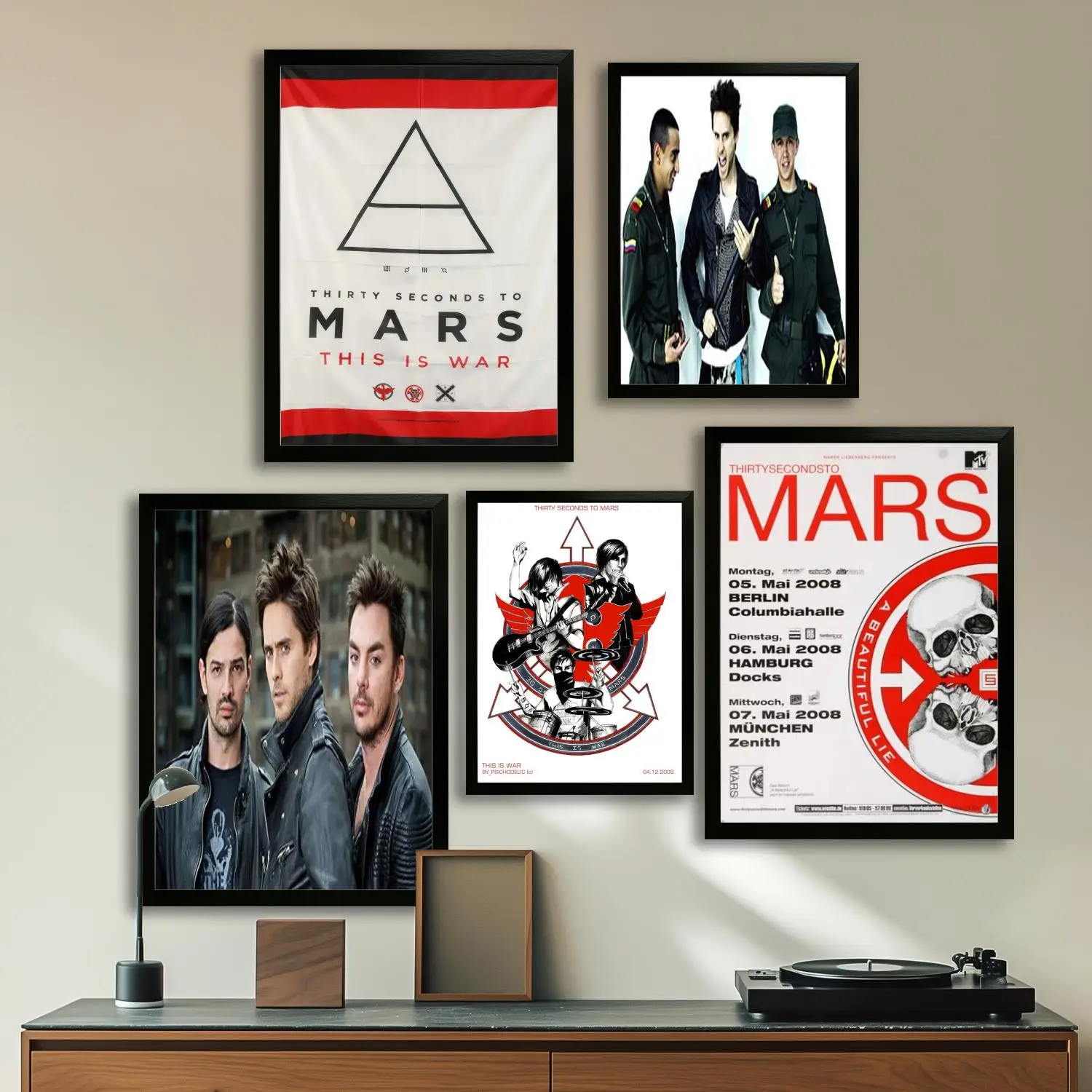 30 Seconds to Mars Canvas Art Poster and Wall Art, Picture Print, Modern Family Bedroom Decor,Decorative painting