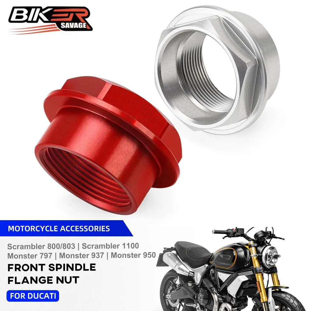 

For Ducati Multistrada 937 950 1100 1200 Front Wheel Axle Flange Nut Monster 797 937 950 1200 S4R 1000 Motorcycle Spindle Bolt