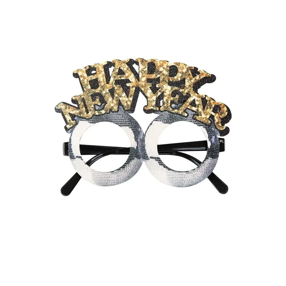 

Glitter 2026 New Year Glasses Letters and Numbers Sequin Happy New Year Glasses Creative Cheers Star New Year Decorative Glasses