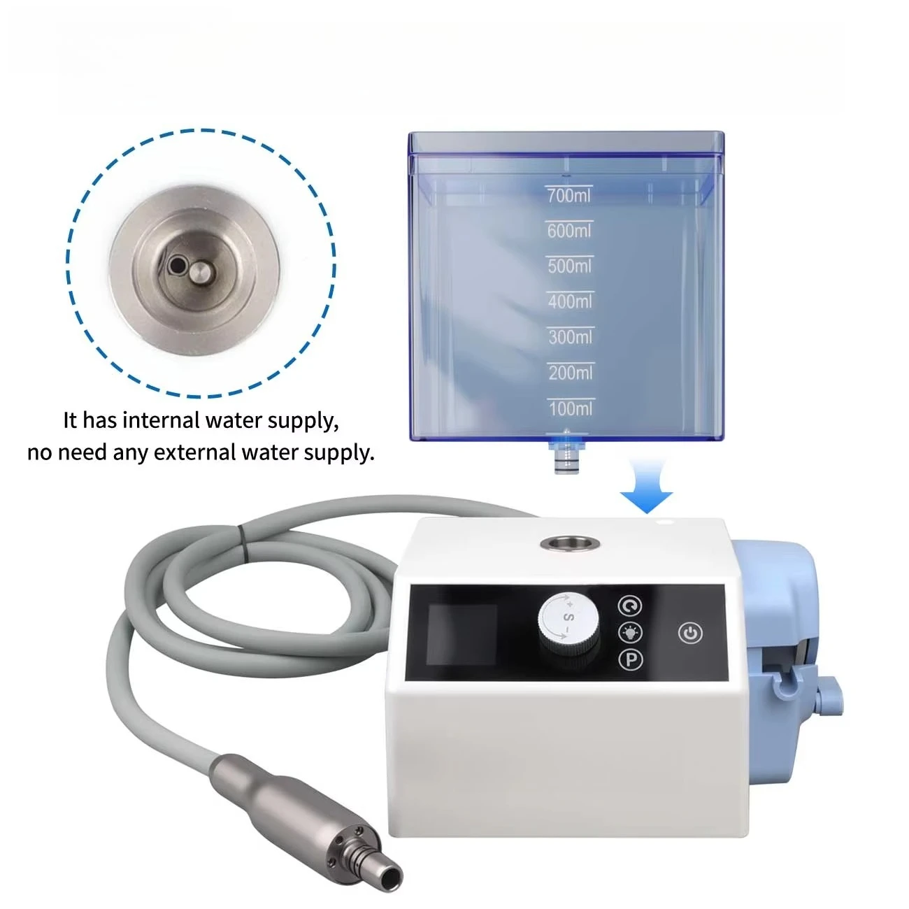 HYG-DH258 Dental Electric Motor Water Tank Saline Pump 1:1/1:5/1:4.2/10:1/4:1/16:1 High Efficiency CE Certified