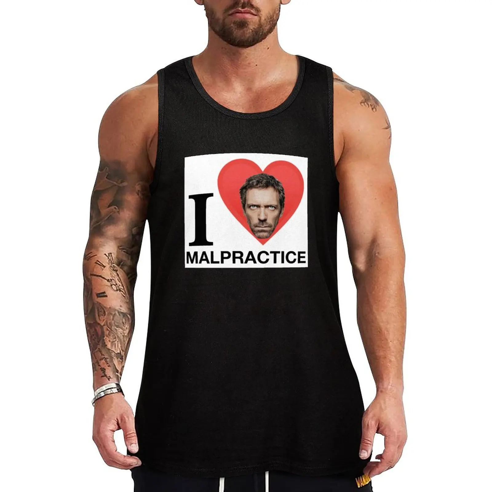 

House MD malpractice enthusiast merch Tank Top sleeveless shirt man gym t-shirts man Male vest