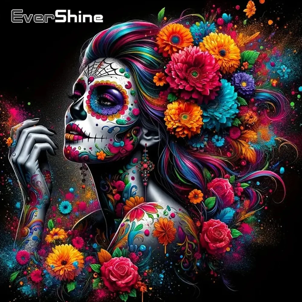 Evershine Diamant-Gemälde, Katze, Ente, voll, quadratisch, rund, Bohrer, Strasssteine, Tierstickerei, Heimdekoration, Mosaik
