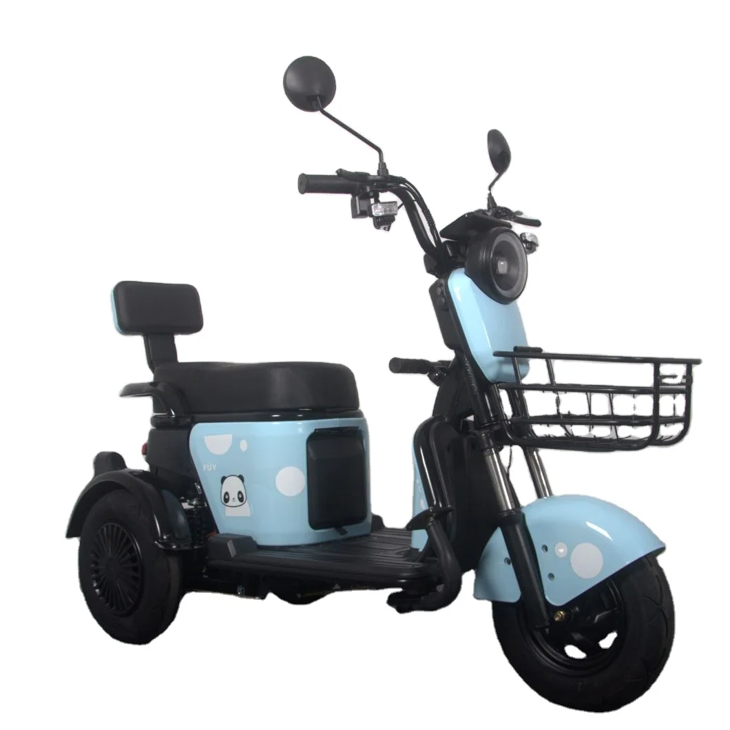 500W Electric Scooter Leisure Open 3 Wheel Motorcycle Adult 3 Wheel Electric Scooter Elderly Tricycle with Passenger Seat