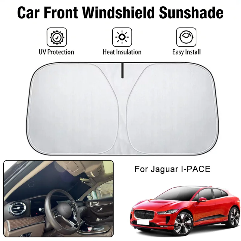 

Foldable Car Windshield Sun Shade UV Block Heat Insulation For Jaguar I-PACE Interior Protection Accessories