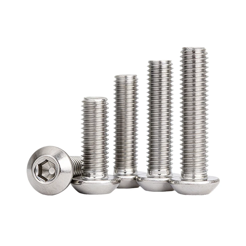ISO7380 Hexagon Socket Button Head Screw 304 Stainless Steel A2-70 M3 M4 M5 M6 M8 M10 Allen Button Head Fastener Hardware image 4