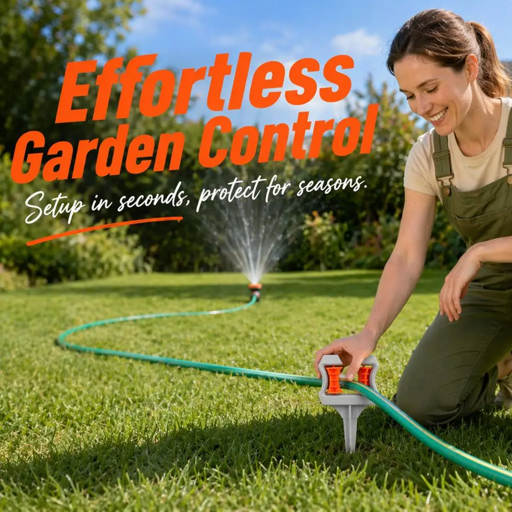 Garden Hose Guide Spike, Watering Hose Guide with Rollers, Water Pipe Holder Stake, Protect Plants And Prevent Tangles for Outdo