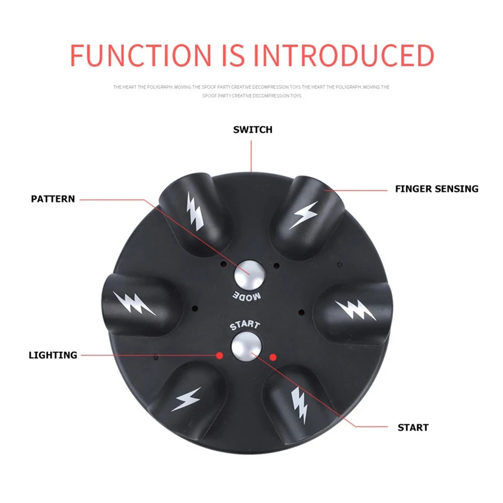 1 PC ที่น่าตื่นเต้นรูเล็ตโกหกเครื่องตรวจจับหกนิ้ว Lies Detector Test Shock เกมนิ้วมือครอบครัวเกม Punishment Props ของเล่น