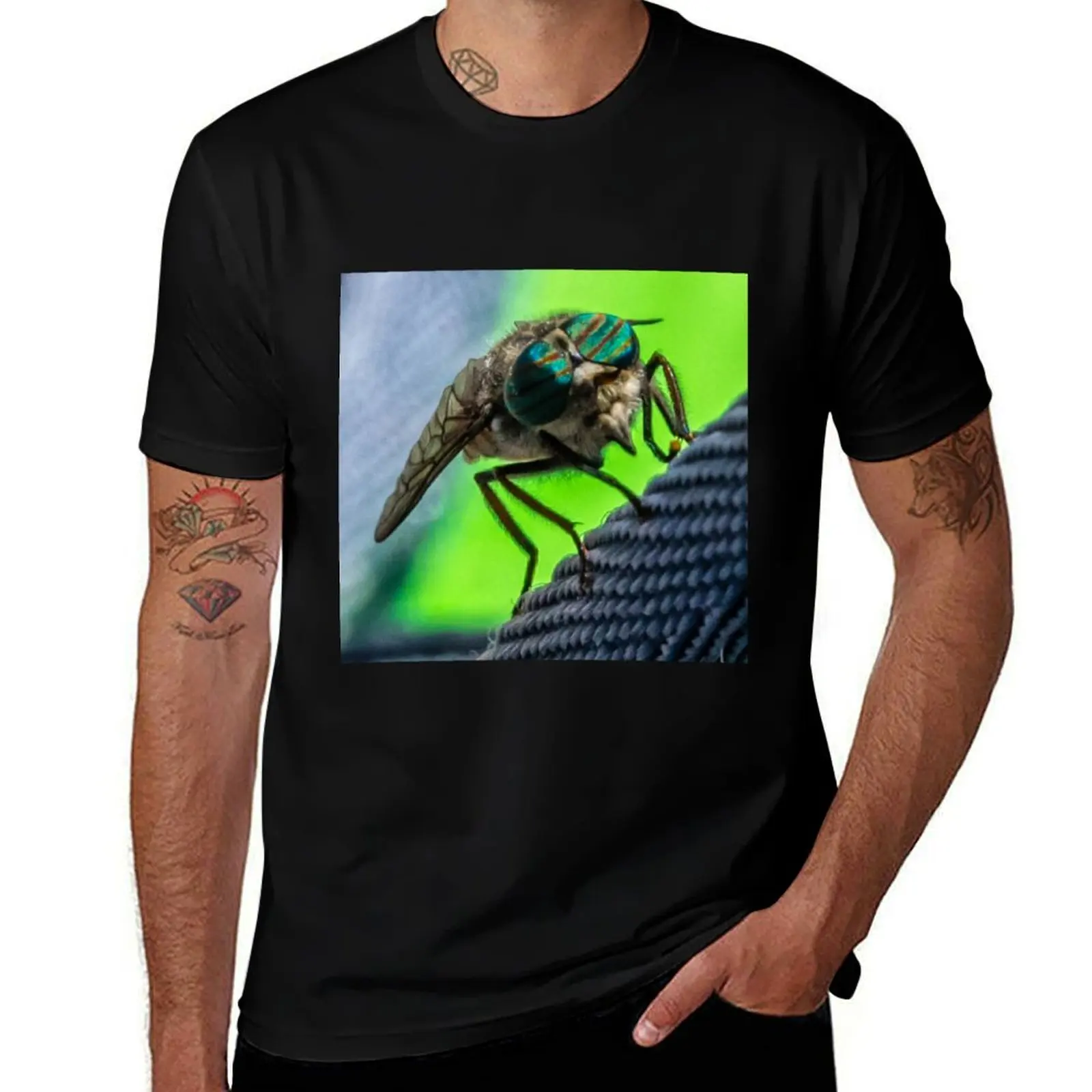 Horsefly Macro photograph T-Shirt man t shirts graphic T-Shirt