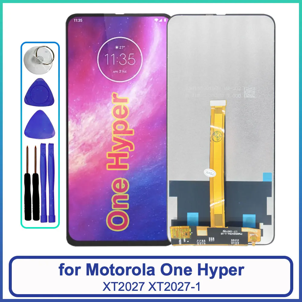 LCD para Motorola Moto One Hyper LCD pantalla de teléfono reemplazo del ensamblaje del digitalizador táctil para Moto One Hyper XT2027 pantalla LCD