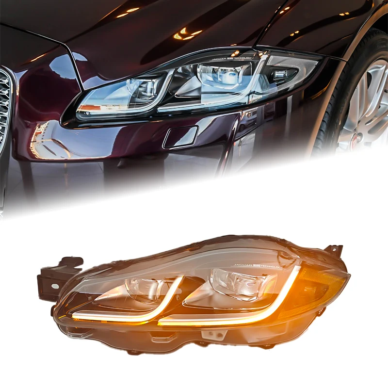 For Upgraded New LED American Version Follower Headlights Jaguar XJ2010-2019 6000k Color Temperature 12V Voltage Lighting Box