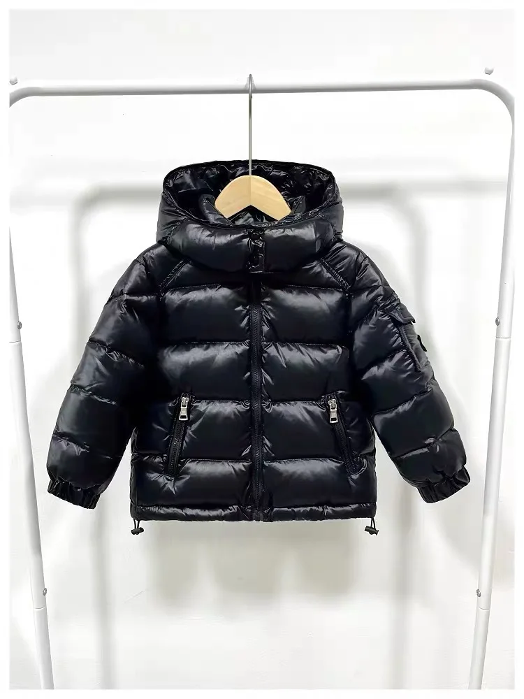 ZOETOPKID 4-14 Jahre Mädchenjacke Winter Neue Einfarbige Dicke Warme Kapuzenjacke mit Reißverschluss für Teenager Jungen Baumwoll-Daunenjacke – Detail 4