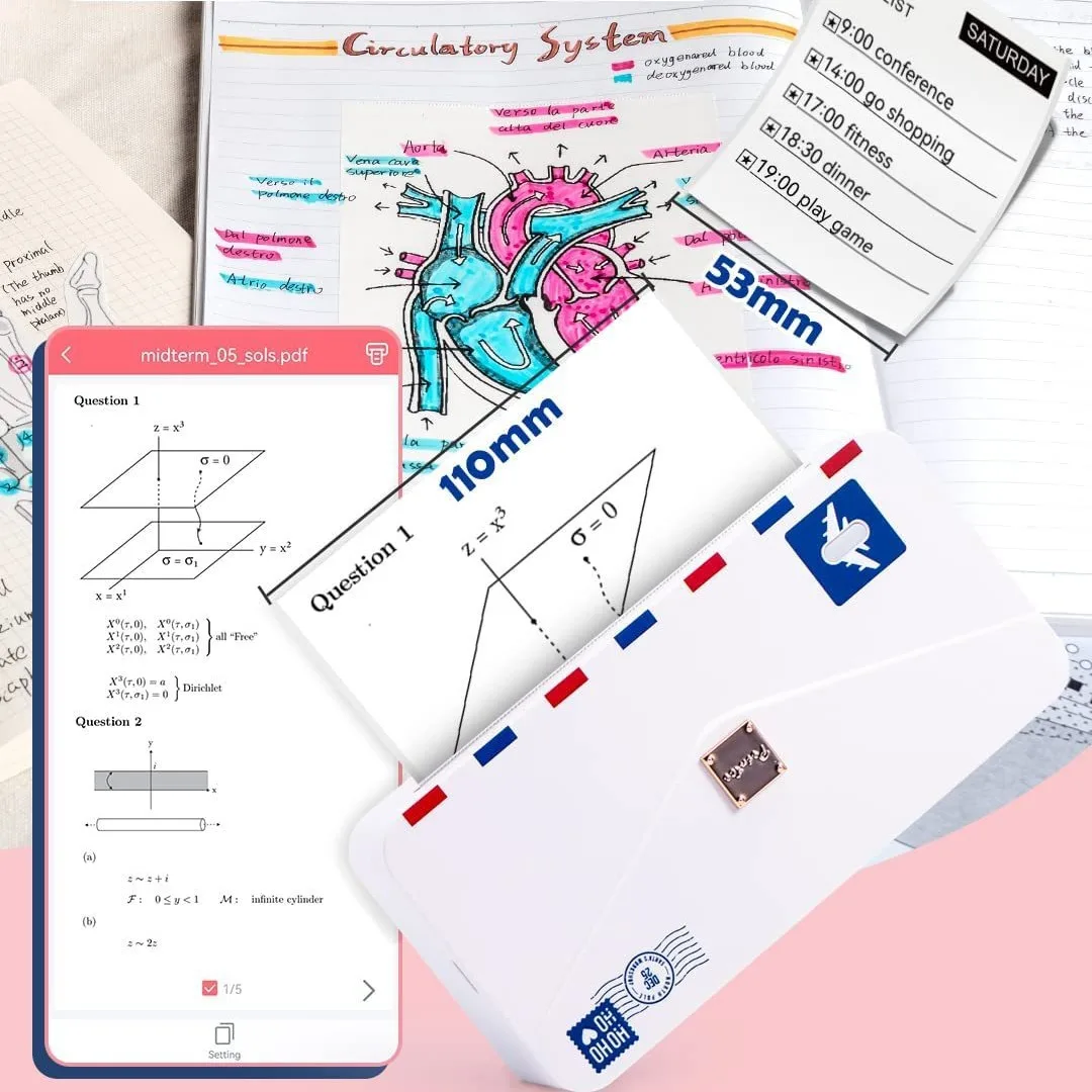 Phomemo M04AS طابعة حرارية للهاتف المحمول عبر الحدود تعمل بالبلوتوث طابعة أسئلة خاطئة صغيرة منزلية صغيرة