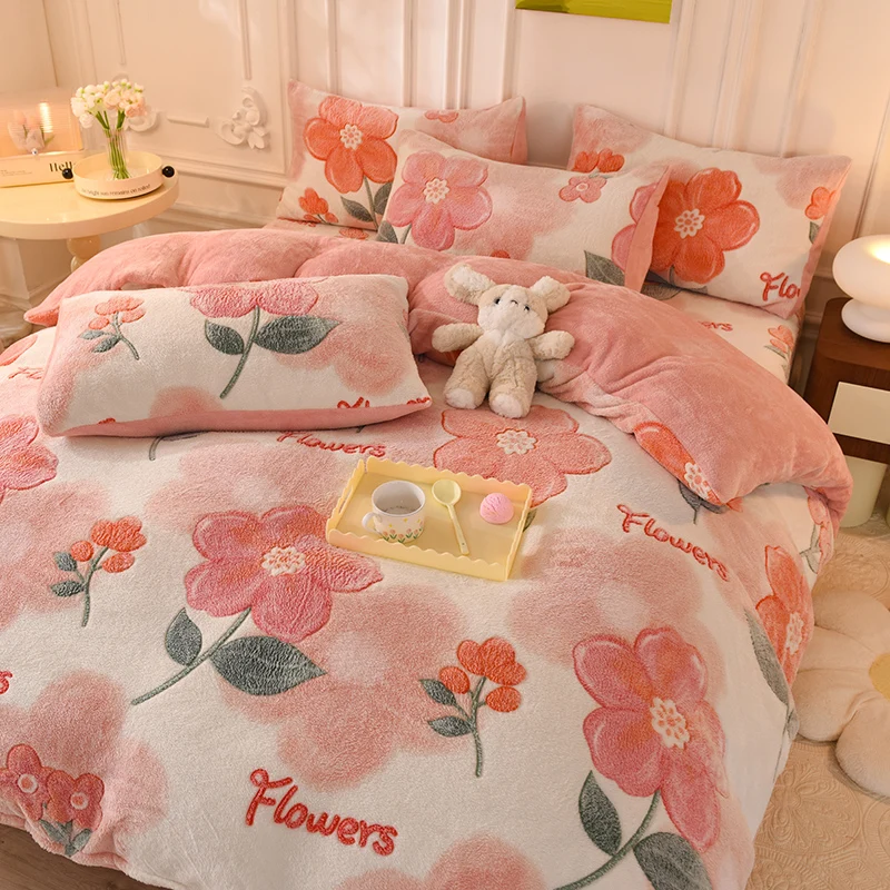 Bonenjoy Soft Bedding Duvet Cover Floral Style Comforter Cover for Home Bed Warm Quilt Cover funda nordica (No Pillowcase)