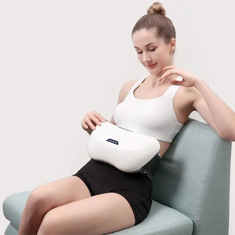 Auto Forward Reverse Kneading Heating Compress Abdominal Massager Timing Foldable Charging Protect Stomach Health Device