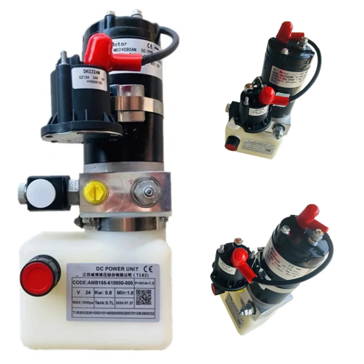 800W 24V DC Micro Hydraulic Power Unit, Complete Power Pack Set for Electric Stacker & Pallet Truck