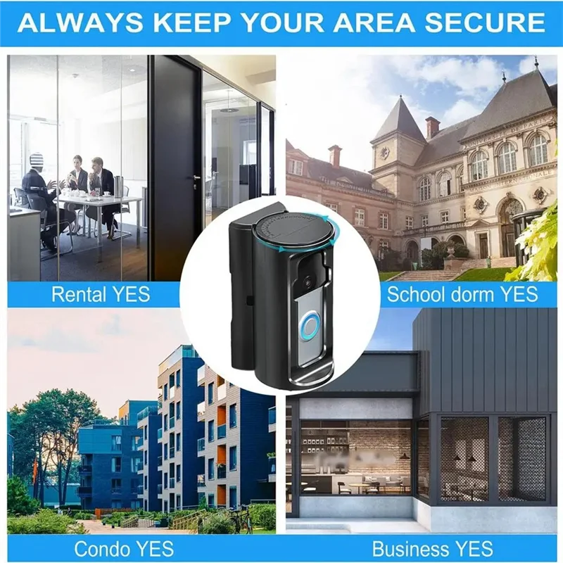

-A25M NEW Ring Doorbell Mount No Drill Ring Door Holder Doorbell Mount No Drill Adjustable Ring Doorbell Case Anti-Theft