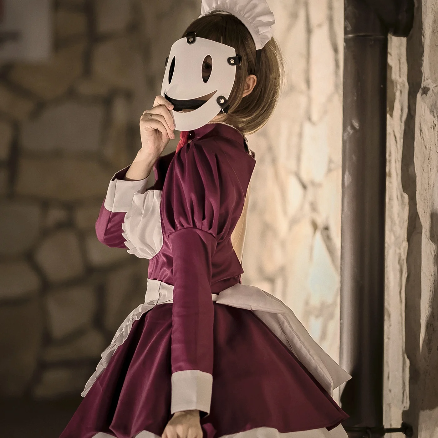   Disfraz de invasión Cospaly para persona enmascarada, traje de Cosplay de Anime, traje de sirvienta para mujer, nuevo disfraz de animación transfronteriza