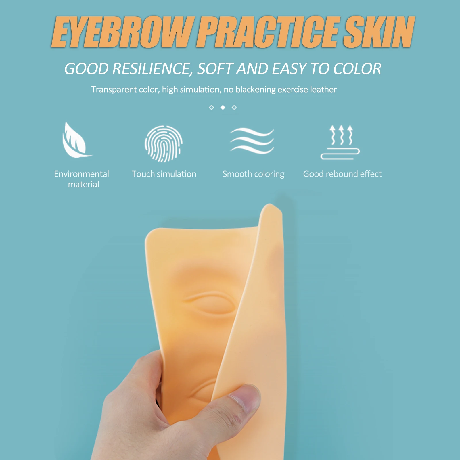 

3pcs High Quality Thick Silicone Practice Skin for Eyebrow Tattooing Training