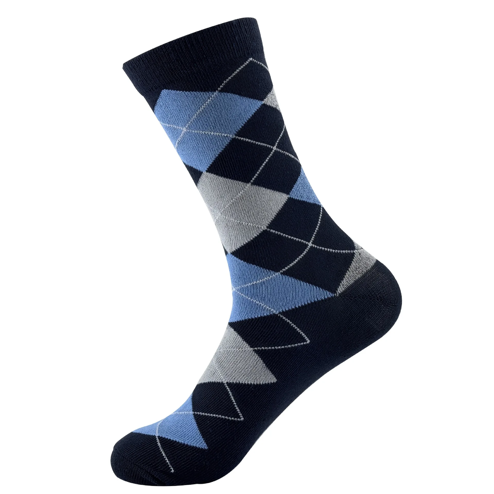 3pair Sock Leisure Athletic Sports Crew Dress Men Solid Color Striped plus-size Business Stockings mid-calf Autumn Winter B8W119