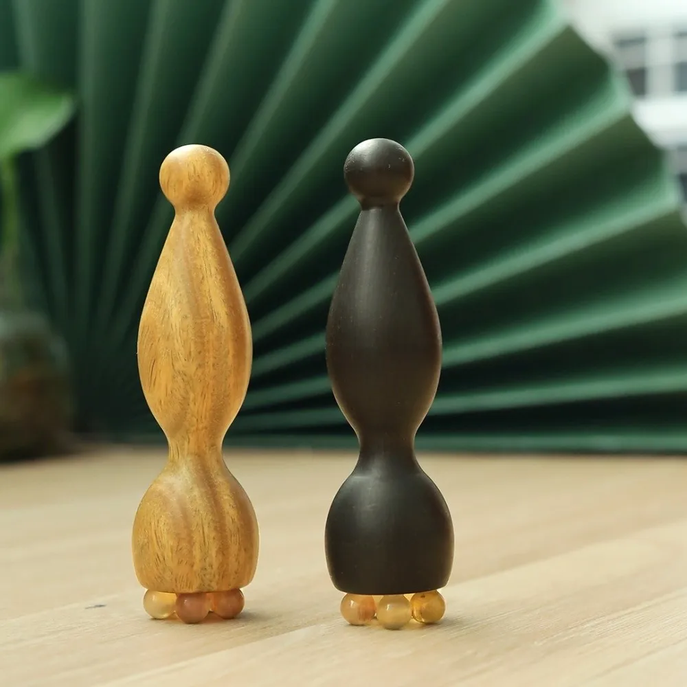 

Дизайн с пятью бусинами, сандаловое дерево, массажер для стручков лотоса, лифтинг и подтяжка лица, натуральный материал, массажная палочка для глаз, традиционная