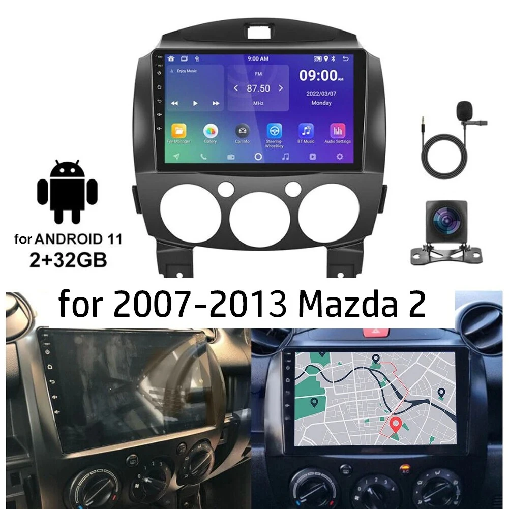 

Android 13 Car Stereo for 2007-2013 Mazda 2 Radio with Wireless for CarPlay Android Auto 9" Touch Screen with CPS/AHD Camera