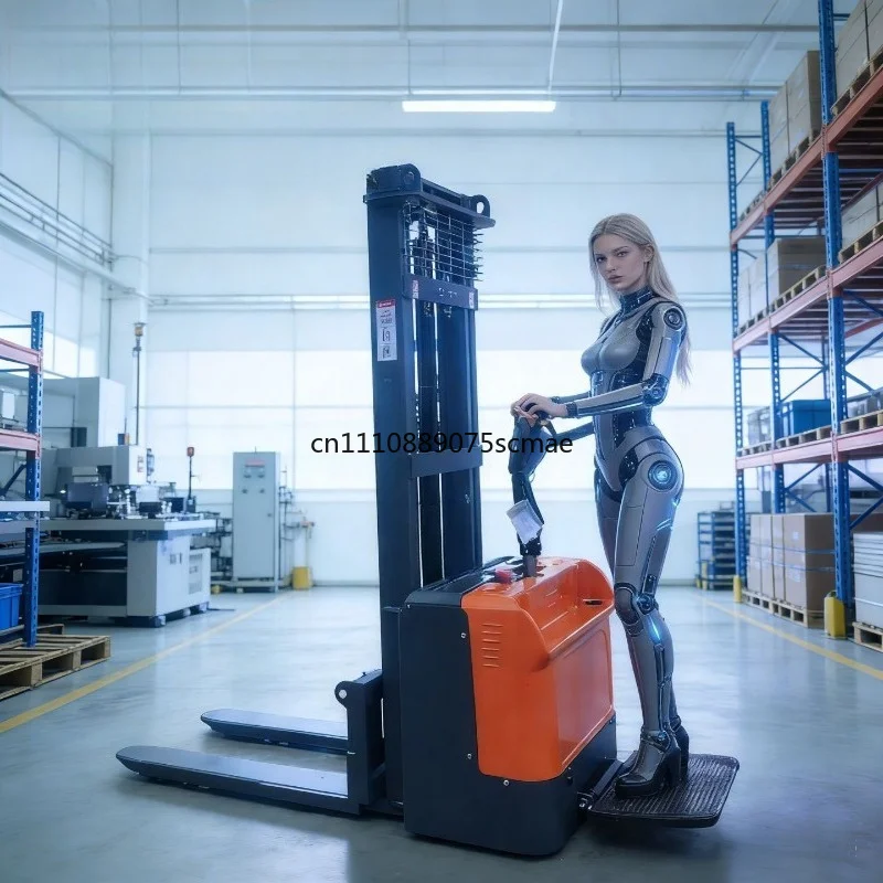 Stand-driving all-electric stacker Forklift Stacker Handling Forklift Trailer Raiser