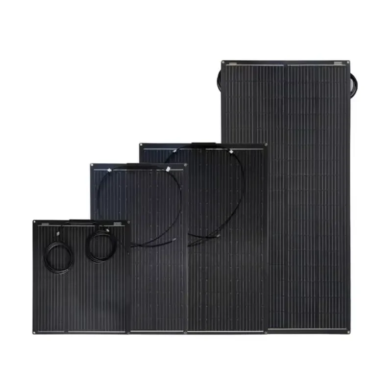 Factory High Efficiency 60W 105W 160W 200W Monocrystalline Solares Paneles Hetero-Junction HJT Semi Flexible 12V Solar Panels