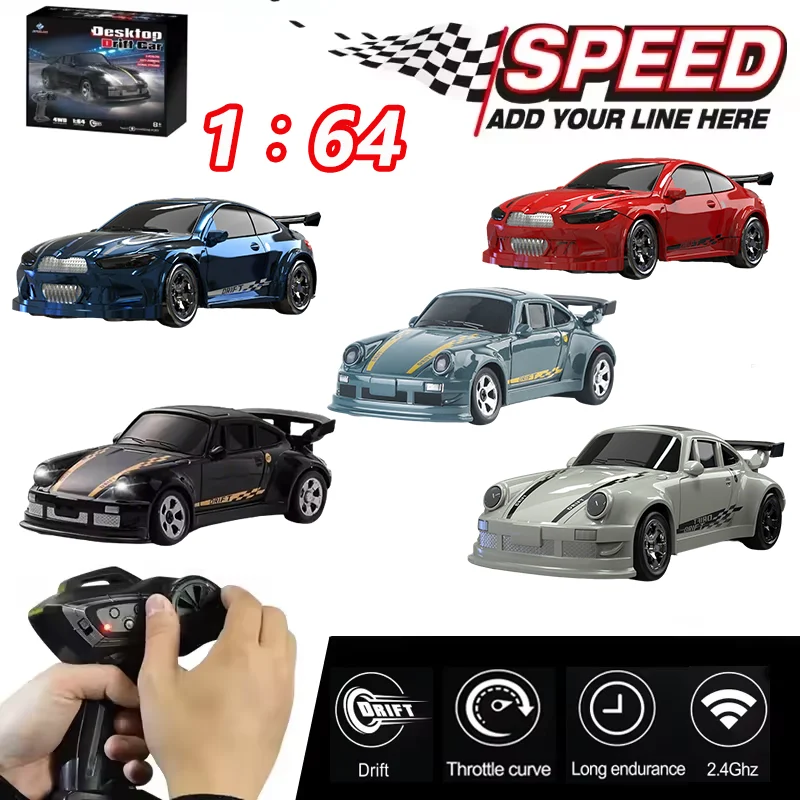 

New KF20 1:64 RC Car Drift Four-Wheel Drive Remote Control Car Racing Car Full Proportions Desktop Competition Toy For Boys Gift
