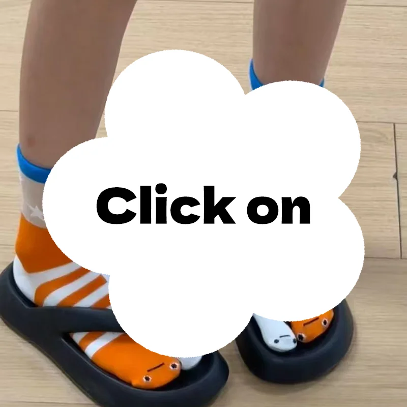 

New Style Girls Cute Funny Split Toe Mid-tube Socks Abstract Ugly Eel Aquarium Couple Socks Personality Trendy Socks