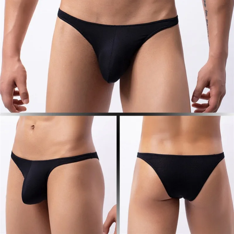 8PCS Sexy Men Briefs Summer Breathable Underwear U Convex Thin Low Waist Men's Underwear Briefs Slip Underpants