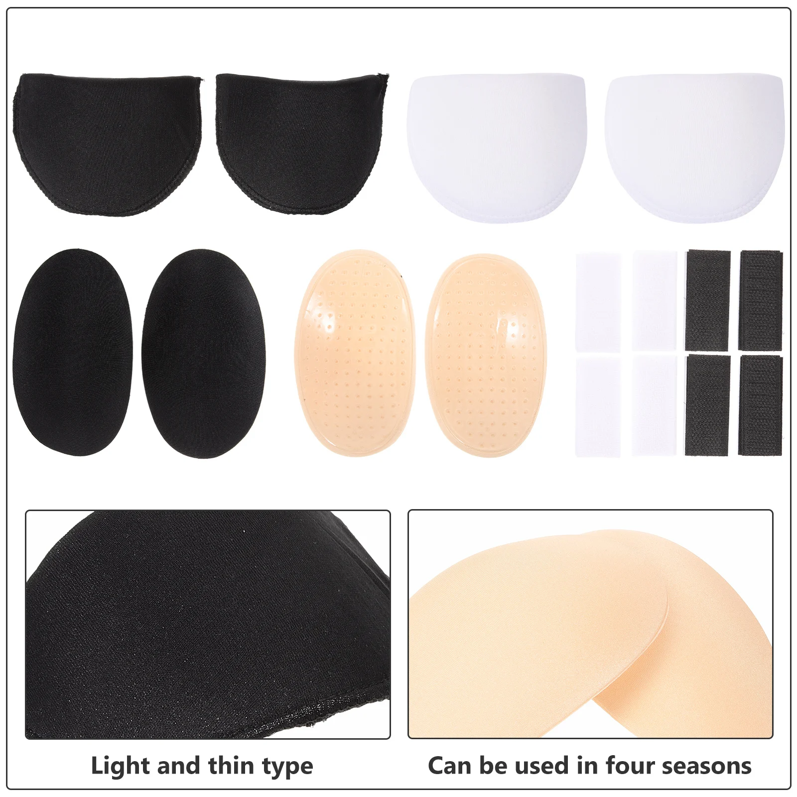 

16pcs Shoulder Pads Cushion Anti-Slip Adhesive Invisible Lightweight Breathable Pad For Women Enhancer Clothing Accessory