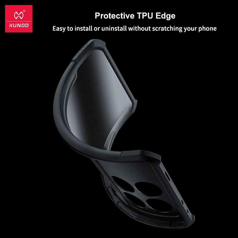 Xundd Case For POCO F6 Pro Poco F6 Case Airbag Anti-shock Shell Camera Lens Protection PC&TPU Anti-fingerprint Back Clear Cover