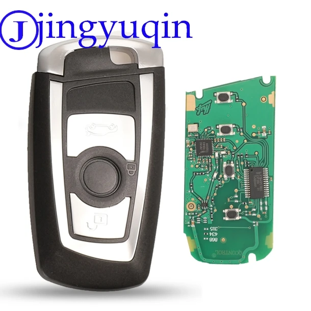 Jingyuqin CAS4 868/315/433mhz مفتاح السيارة الذكي عن بعد لسيارات BMW 1 3 5 7 Series CAS4 نظام إنذار السيارات Vehichle بدون مفتاح KR55WK49863