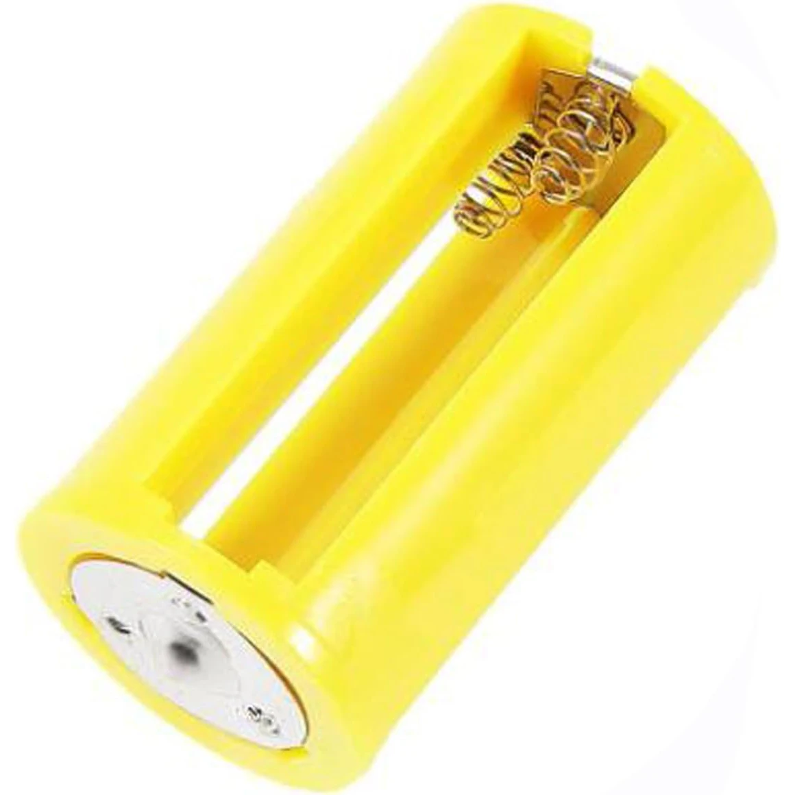 5 قطعة 3 AA إلى D محول بطارية AA إلى D حامل محولات البطارية 1.5 فولت صندوق إخراج 3 AA إلى 1 D محول أصفر #5