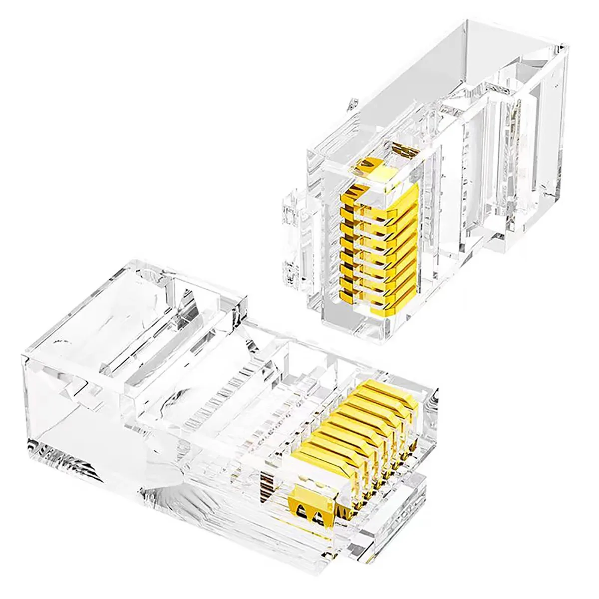 20Pcs RJ45 8P8C Modular Plug Ethernet Connector CAT5e CAT6 Network Cable Crystal Head