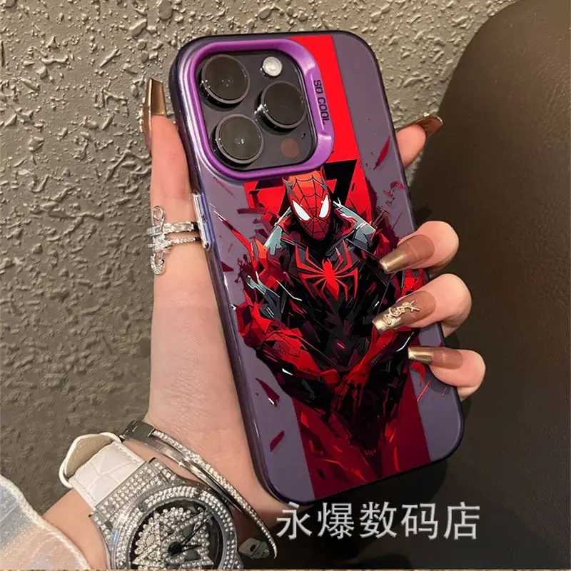 Marvel Spider Man Super Cool Phone Case For iPhone 15 14 13 12 11 Pro Max XR XS X 7 8 Plus Silicone Protective Cover