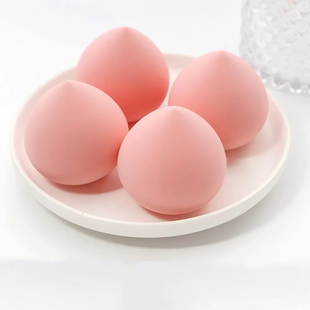 Lot de 1/3 œufs de maquillage pêche, doux, ne mange pas de poudre, tremper dans l'eau pour devenir grand, humide et sec, éponge bouffante de maquillage, rose