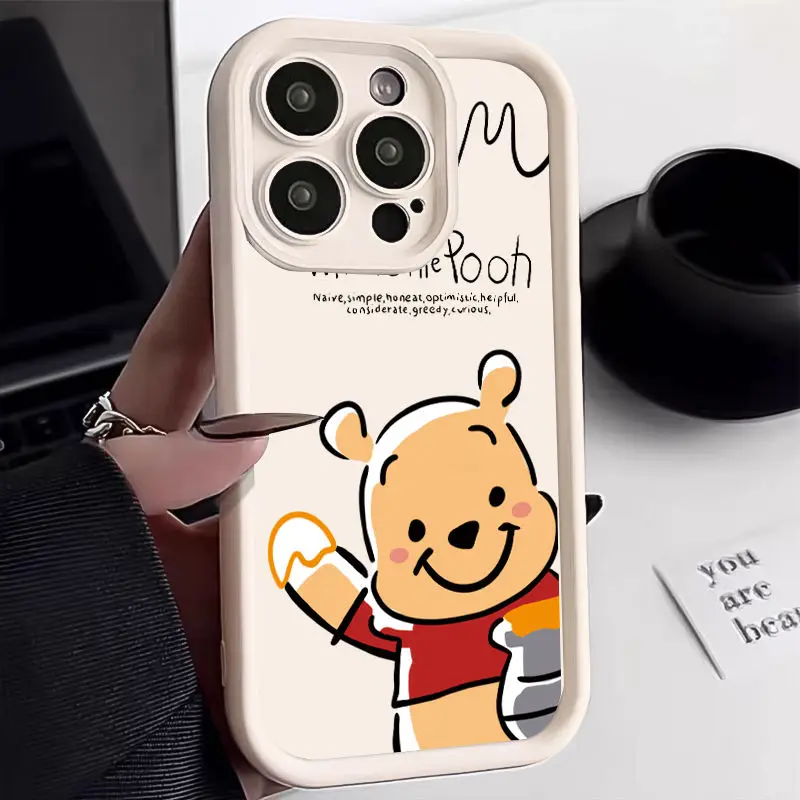 Disney Winnie Piglet Case for Samsung Galaxy S23 S22 S21 Ultra Plus S20 FE A54 A53 A52 A52S A51 A50 A50S A34 A33 A32 5G 4G Cover