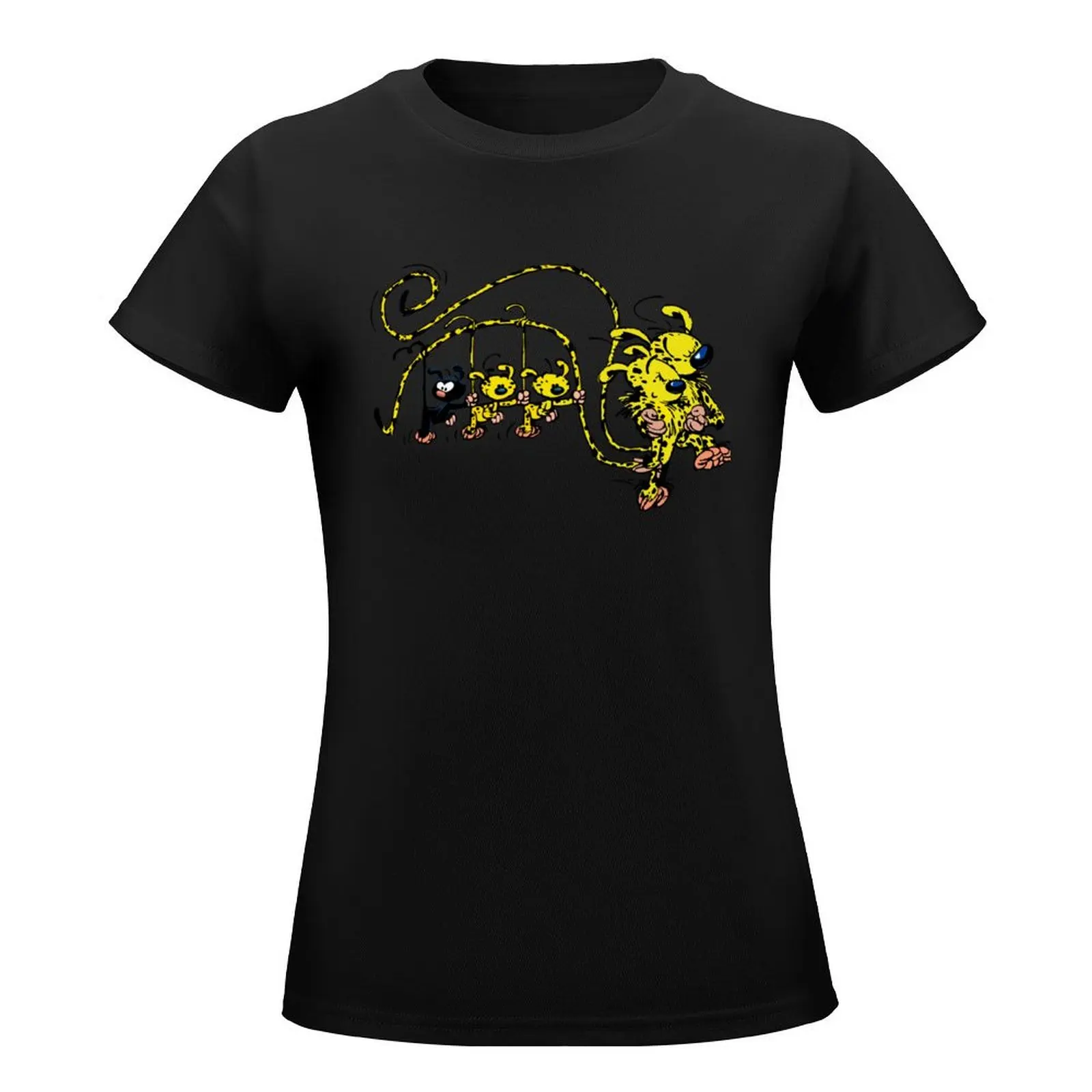 Marsupilami babies hanging on tail T-Shirt summer top summer tops oversized tshirts for Women