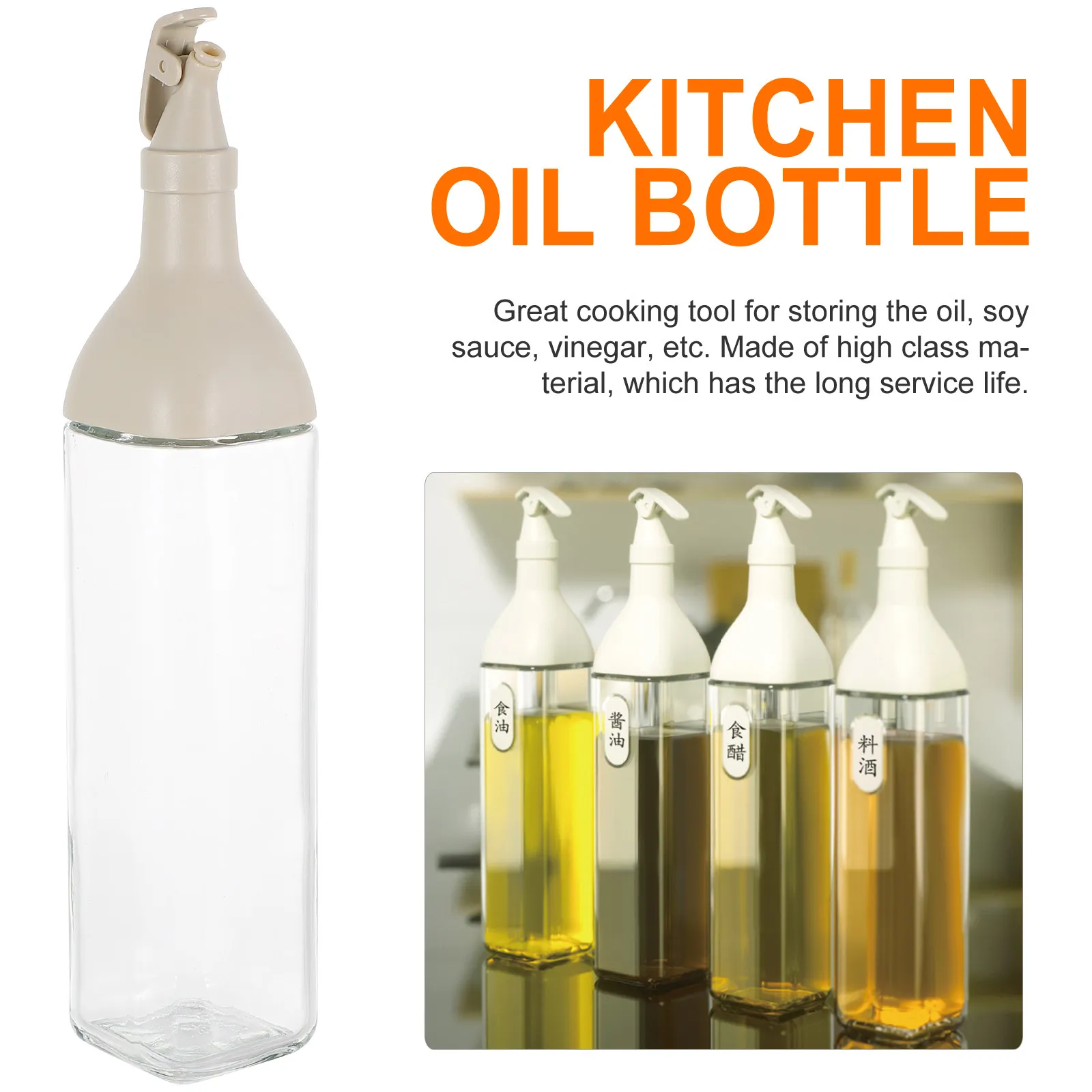 

1 шт. Автоматическая открывалка для бутылок, стеклянная банка 500 мл, бытовой дозатор для приправ и жидкостей, герметичный, без свинца