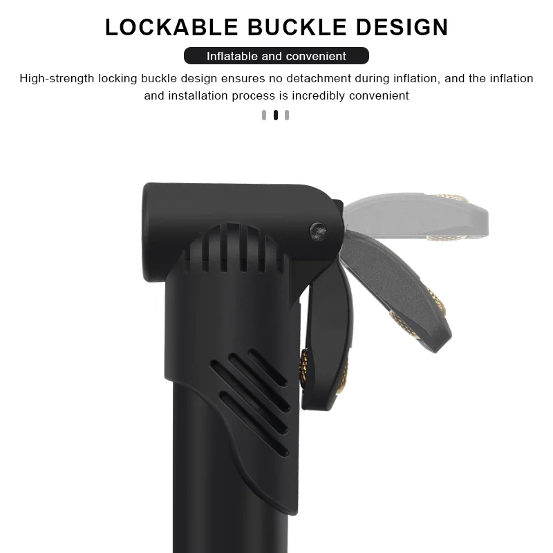 Tragbare Fahrradpumpe aus Aluminiumlegierung, mehrfarbige Fahrrad-Handluftpumpe, Outdoor-Fahrrad-Inflator für Schrader-, Presta-, AV-/FV-Ventile – Detail 5