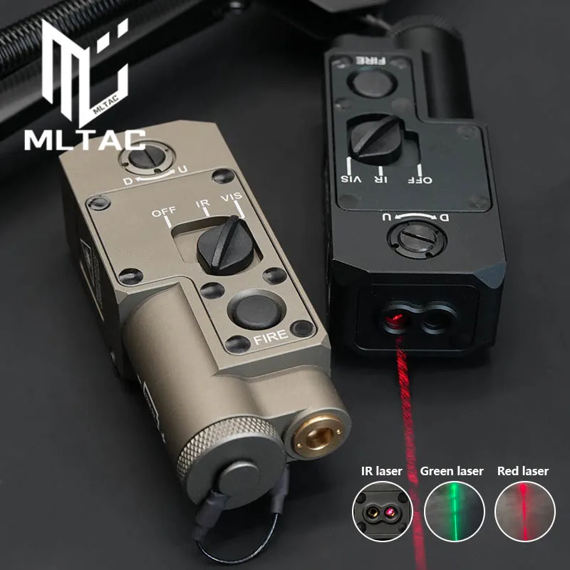 Metal CQBL-1 Red Green Laser Sight Infrared Laser IR Aim Pointer Indicator Airsoft Tactical Hunting Weapons Fit 20mm Rail