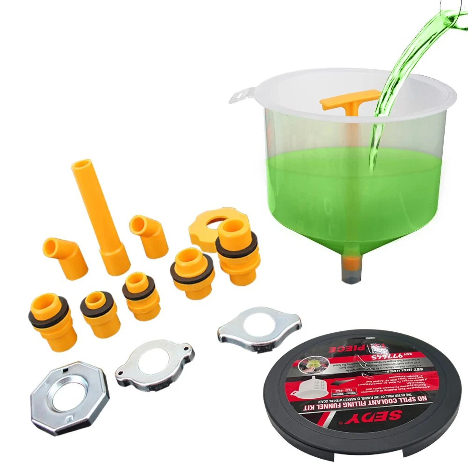 

Prevent Messes and Spills with this Essential 15-Piece Coolant Pouring Tool Kit for Vehicles - Keep Your Car's Cooling System in