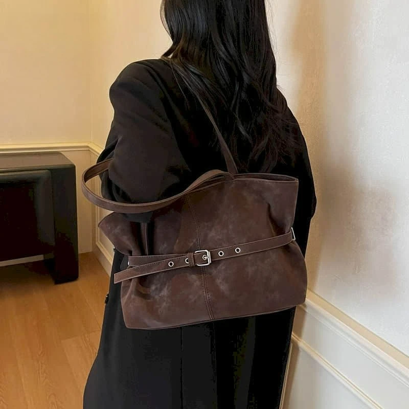 

Высококачественные сумки для женщин, большие вместительные мягкие замшевые сумки на плечо, офисные женские сумки для покупок, роскошные женские сумки 2025 года, новинка в модном стиле