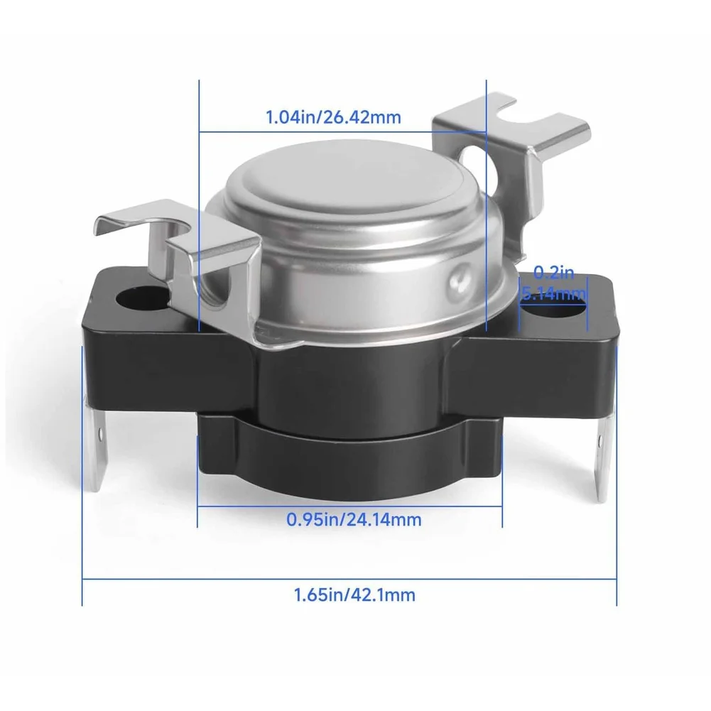 Dryer Thermostat WE4M160 L210-30F Metal Base High For Temp Plastic Housing Overheat Protection Auto For Reset For GE For