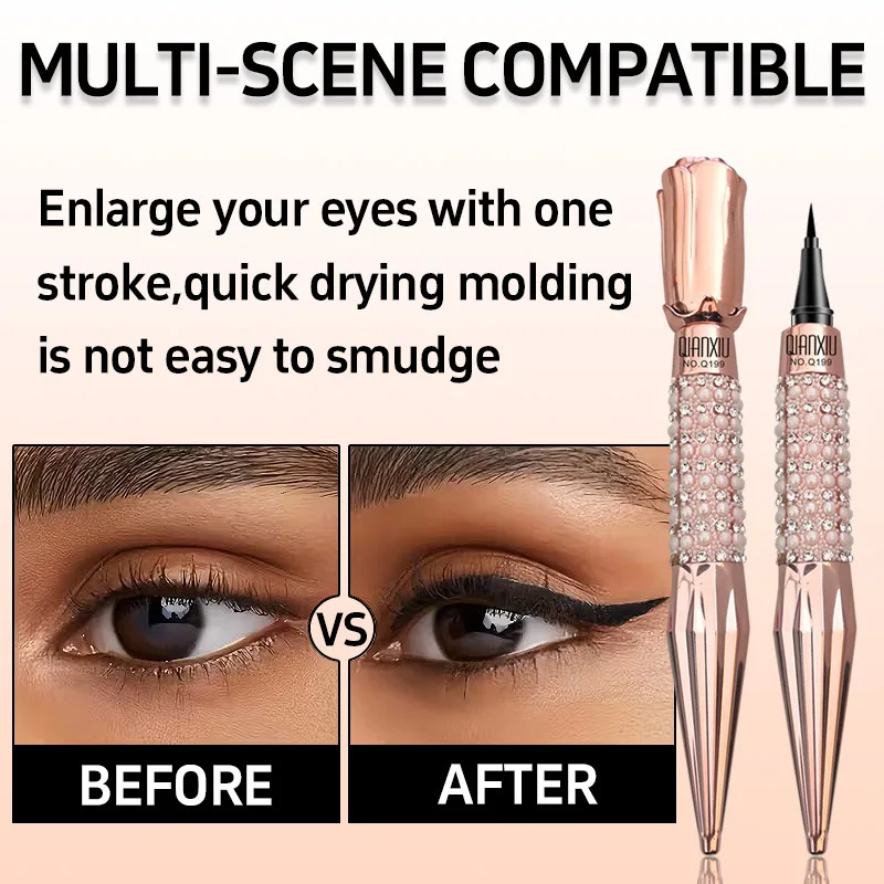 Ultra-fine Black Eyeliner Pen, Water-resistant, Sweat-proof, Stain-proof, Quick-drying, Easy To Apply and Perfect for Beginners.
