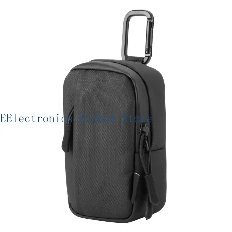 462B Zippered Compactly Camera Pouch for TG7/TG6/TG5/TG4 Camera Shell, Black Nylon Case with Carabiner for Backpack Travel