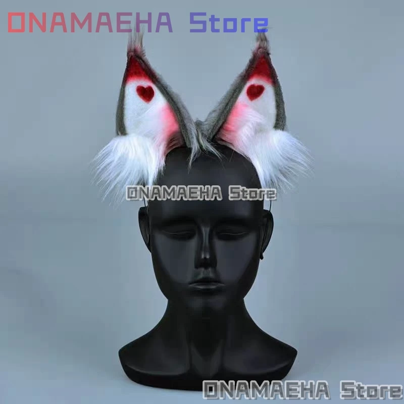 ONAMAEHA@Anime Husk Cosplay Costume Ear Hat Tail Hazbin2 Cosplay Accessory Props Husk Decorative handmade Prop 3Pc Woman Costume view 5