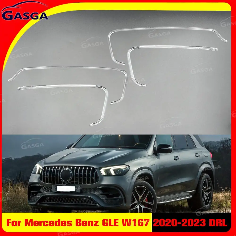 

For Mercedes-Benz GLE300 GLE350 W167 2020-2023 DRL Car Headlight Light Guide Plate Daytime Running Light Tube Bar Light tube